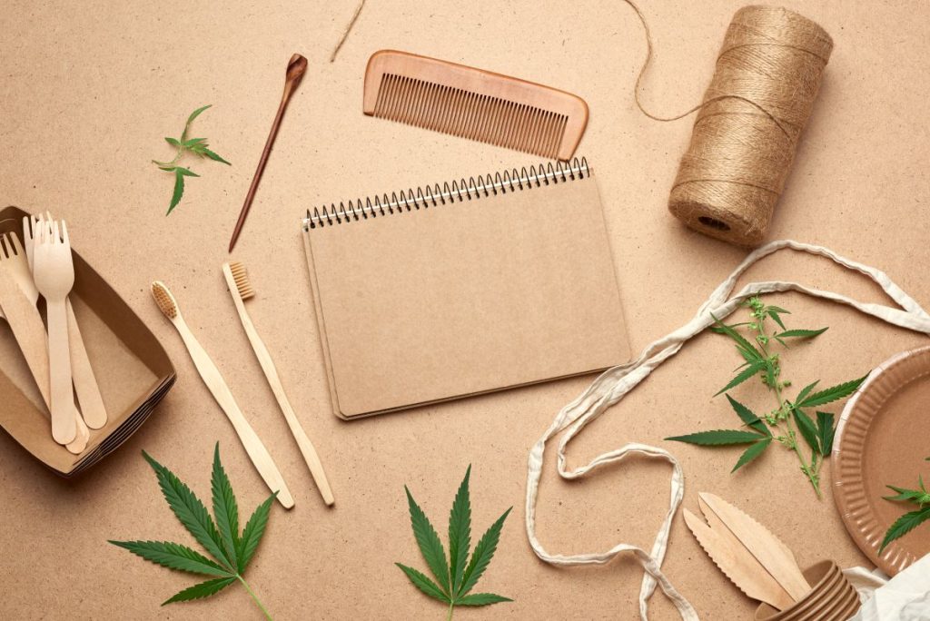 objetos feitos com canhamo