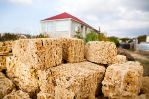 materiais de construção feitos com cânhamo